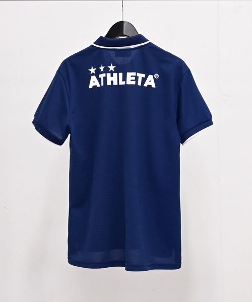 ATHLETA(アスレタ)の「≪athleta≫きちんと見えるのに、気負わず着られる!ATHLETAらしいフットボールムードを、毎日のきれいめカジュアルに馴染ませる鹿の子ポロシャツ(ポロシャツ・レディース・オフホワイト/ブラック/ネイビー・S/M)」の7枚目の写真