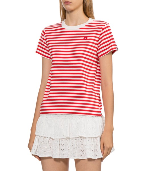APEE BY A BATHING APE(エイピーバイアベイシングエイプ)の「APEE STRIPED TEE #1(Tシャツ/カットソー・レディース・レッド/ブルー/ブラック・SMALL/X-SMALL)」の9枚目の写真