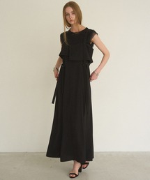 MIELI INVARIANT | Panel Cover Belt Dress(ワンピース)