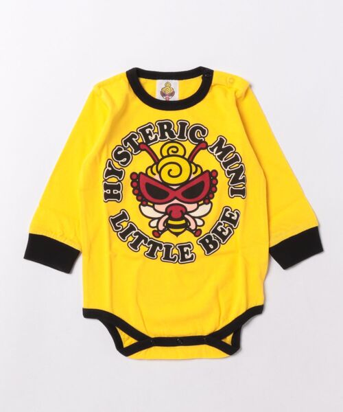 R*様 ヒステリックミニ　刺繍ロンパース　黄色 HYSTERIC MINI｜ヒステリックミニ（キッズ）のロンパース（イエロー