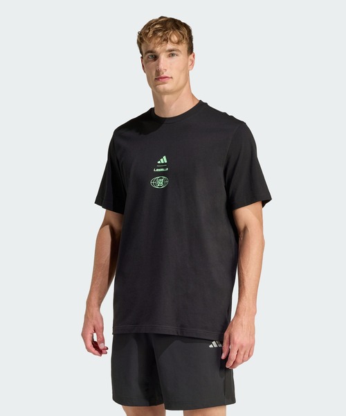 adidas（アディダス）の「Les Mills ツアーグラフィックTシャツ / アディダス adidas（Tシャツ/カットソー・メンズ・ブラック・X-LARGE/XX-LARGE/3XL/LARGE/MEDIUM/SMALL/XX-SMALL/X-SMALL）」の2枚目の写真