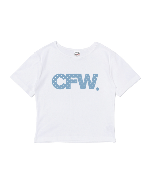 CARGOBROS FOR WOMAN(カーゴブロスフォーウィメン)の「CFWドットロゴショート半袖Tシャツ(ホワイト)(Tシャツ/カットソー・レディース・その他・FREE)」の1枚目の写真