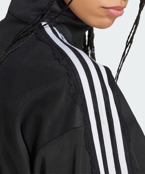 adidas(アディダス)の「レース オーバーサイズ アーカイブ トラックトップ / ジャージ / トラックジャケット / アディダスオリジナルス adidas Originals(ジャージ・レディース・ブラック・3XL/X-SMALL/XX-LARGE/X-LARGE/LARGE/MEDIUM/SMALL)」の7枚目の写真