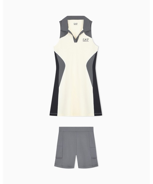 EMPORIO ARMANI EA7(エンポリオアルマーニイーエーセブン)の「<オンライン限定>【エンポリオ アルマーニ EA7】ウィメンズ ノースリーブポロドレス Tennis Pro(ワンピース・レディース・ブラック系その他・LARGE/MEDIUM/SMALL)」の1枚目の写真