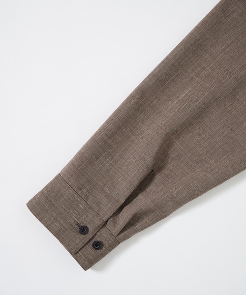 STUDIOUS(ステュディオス)の「【STUDIOUS】Linenwool Cupra Shirts(シャツ/ブラウス・メンズ・タン/ブラウン・1/2)」の10枚目の写真