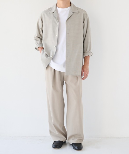 STUDIOUS(ステュディオス)の「【STUDIOUS】Linenwool Cupra Shirts(シャツ/ブラウス・メンズ・タン/ブラウン・1/2)」の11枚目の写真