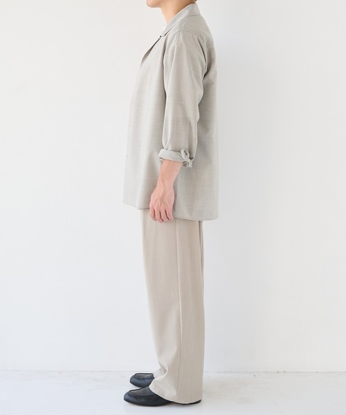 STUDIOUS(ステュディオス)の「【STUDIOUS】Linenwool Cupra Shirts(シャツ/ブラウス・メンズ・タン/ブラウン・1/2)」の12枚目の写真