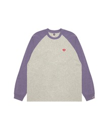AAPE NOW HEART RAGLAN LONG SLEEVE TEE