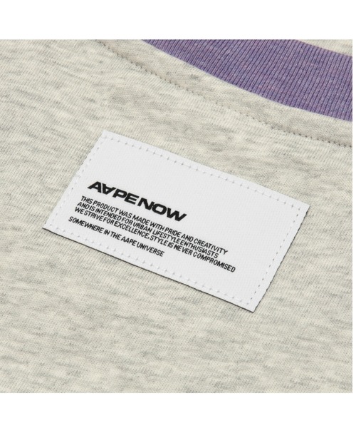 AAPE BY A BATHING APE(エーエイプバイアベイシングエイプ)の「AAPE NOW HEART RAGLAN LONG SLEEVE TEE(Tシャツ/カットソー・メンズ・パープル・MEDIUM/LARGE)」の4枚目の写真