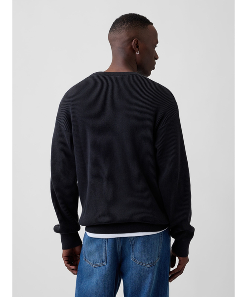 GAP（ギャップ）の「リラックスフィット フィッシャーマンステッチ クルーネックセーター（ニット/セーター・メンズ・ブルー系その他/レッド系その他/ネイビー/グリーン/グレー/ベージュ・XL/L/M/S/XS）」の7枚目の写真