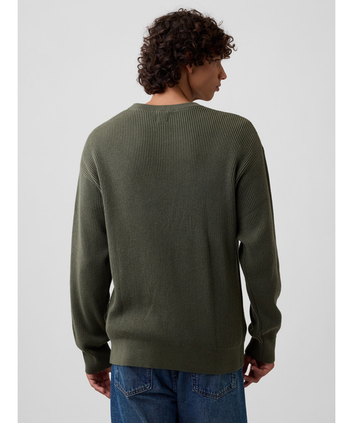 GAP（ギャップ）の「リラックスフィット フィッシャーマンステッチ クルーネックセーター（ニット/セーター・メンズ・ブルー系その他/レッド系その他/ネイビー/グリーン/グレー/ベージュ・XL/L/M/S/XS）」の9枚目の写真