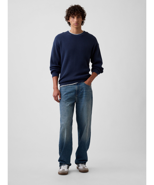 GAP（ギャップ）の「リラックスフィット フィッシャーマンステッチ クルーネックセーター（ニット/セーター・メンズ・ブルー系その他/レッド系その他/ネイビー/グリーン/グレー/ベージュ・XL/L/M/S/XS）」の11枚目の写真