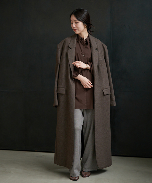 plage(プラージュ)の「《六本木店・WEB限定》R’IAM VERY LONG TAILORD コート(その他アウター・レディース・ブラウン・40/38/36)」の2枚目の写真