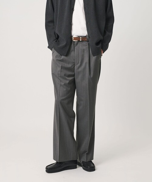 BEAUTY&YOUTH UNITED ARROWS(ビューティーアンドユースユナイテッドアローズ)の「ピンストライプ ワイド ストレート スラックス NO.10(スラックス・メンズ・ブラック/グレー系・S/L/M/XL)」の1枚目の写真