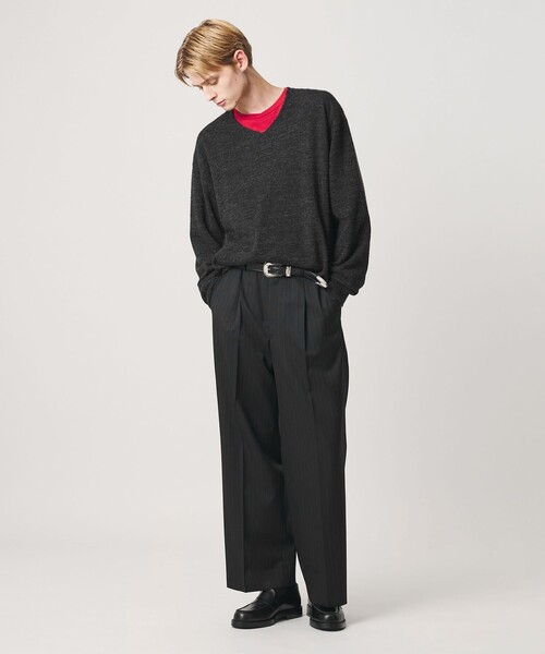 BEAUTY&YOUTH UNITED ARROWS(ビューティーアンドユースユナイテッドアローズ)の「ピンストライプ ワイド ストレート スラックス NO.10(スラックス・メンズ・ブラック/グレー系・S/L/M/XL)」の6枚目の写真