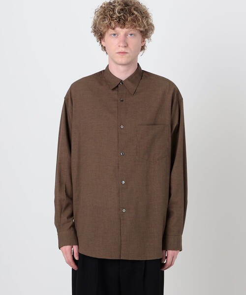 Cotten Wool Broad Regular Collar Shirts — рубашка с классическим воротником (WEB/авторизированный лимит)
