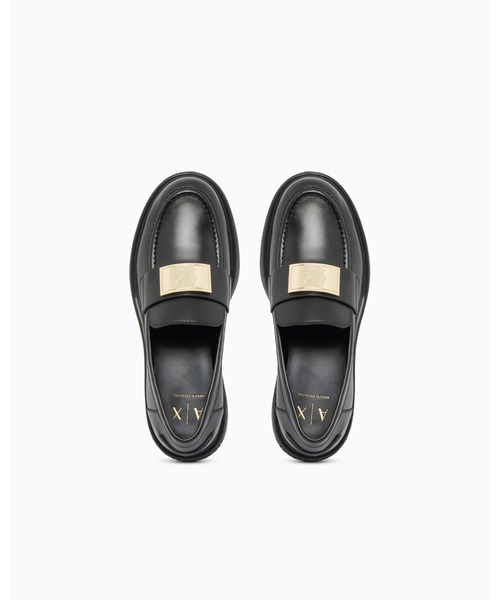 ARMANI EXCHANGE(アルマーニエクスチェンジ)の「【A|X アルマーニ エクスチェンジ】<オンライン限定>ロゴプレート チャンキーソールローファー(ローファー・レディース・ブラック・38/37/36/35/39)」の3枚目の写真