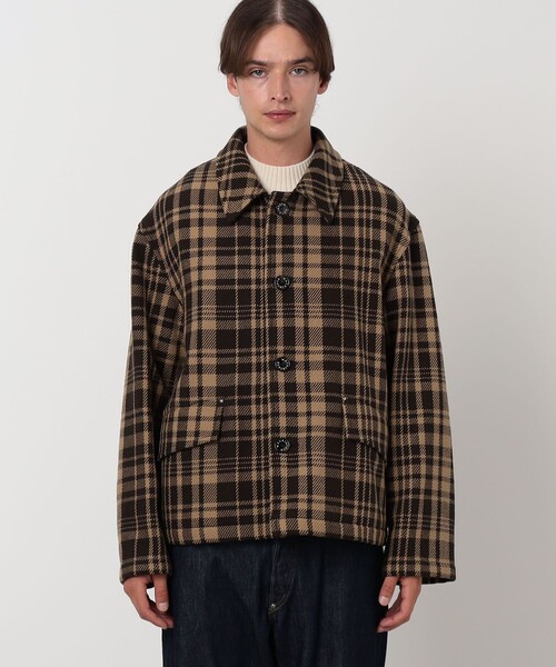 Mackintosh(マッキントッシュ)の「MACKINTOSH HUMBIE SL SHORT コットンチェック ショートブルゾン(ブルゾン・メンズ・ブラウン系その他・40/38/36)」の4枚目の写真