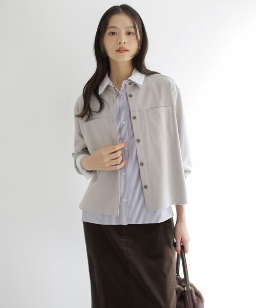 J.PRESS(ジェイプレス)の「【WEB限定カラーあり】AIR DUROY LIGHT スカート(スカート・レディース・グレー系/ネイビー系/ダークブラウン系/ベージュ系・T13/T15/T17)」の6枚目の写真