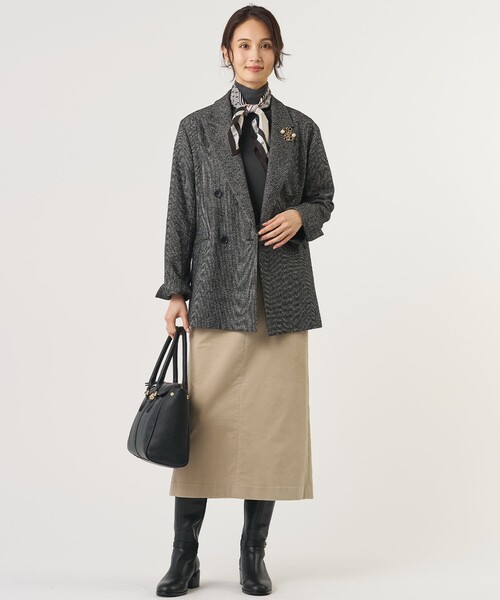 J.PRESS(ジェイプレス)の「【WEB限定カラーあり】AIR DUROY LIGHT スカート(スカート・レディース・グレー系/ネイビー系/ダークブラウン系/ベージュ系・T13/T15/T17)」の16枚目の写真