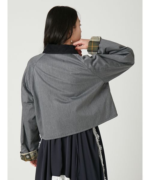 FRAY I.D(フレイアイディー)の「【撥水】【Barbour】ショートフライトジャケット(その他アウター・レディース・グレー/ベージュ・38/36)」の13枚目の写真
