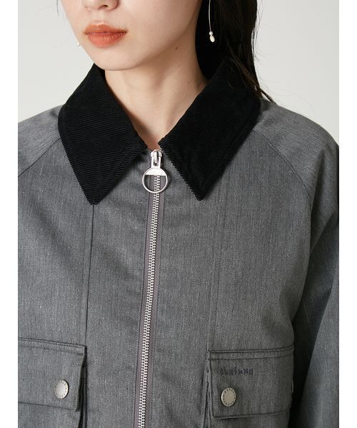 FRAY I.D(フレイアイディー)の「【撥水】【Barbour】ショートフライトジャケット(その他アウター・レディース・グレー/ベージュ・38/36)」の15枚目の写真