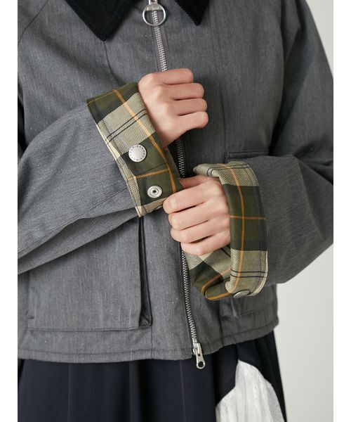 FRAY I.D(フレイアイディー)の「【撥水】【Barbour】ショートフライトジャケット(その他アウター・レディース・グレー/ベージュ・38/36)」の16枚目の写真