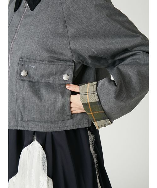 FRAY I.D(フレイアイディー)の「【撥水】【Barbour】ショートフライトジャケット(その他アウター・レディース・グレー/ベージュ・38/36)」の17枚目の写真