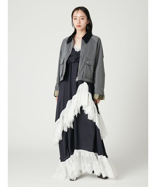 FRAY I.D(フレイアイディー)の「【撥水】【Barbour】ショートフライトジャケット(その他アウター・レディース・グレー/ベージュ・38/36)」の21枚目の写真