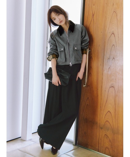 FRAY I.D(フレイアイディー)の「【撥水】【Barbour】ショートフライトジャケット(その他アウター・レディース・グレー/ベージュ・38/36)」の8枚目の写真