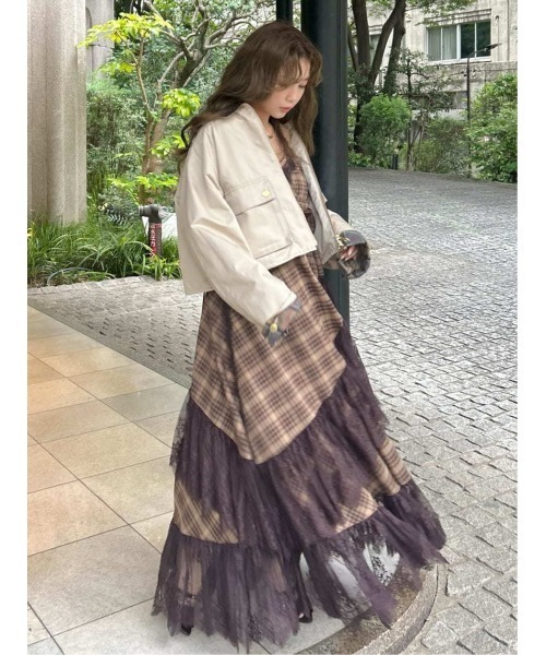 FRAY I.D(フレイアイディー)の「【撥水】【Barbour】ショートフライトジャケット(その他アウター・レディース・グレー/ベージュ・38/36)」の5枚目の写真