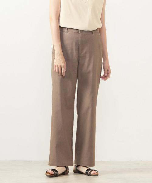 MELROSE claire(メルローズ クレール)の「【ツイルストレッチストレートパンツ】(その他パンツ・レディース・キャメル/ブラウン系その他/ライトグレー/ダークブラウン・2/3/4)」の4枚目の写真