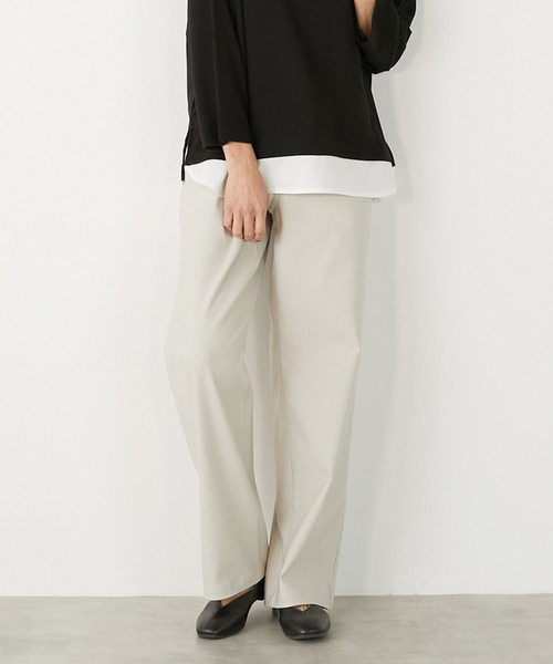 MELROSE claire(メルローズ クレール)の「【ツイルストレッチストレートパンツ】(その他パンツ・レディース・キャメル/ブラウン系その他/ライトグレー/ダークブラウン・2/3/4)」の2枚目の写真