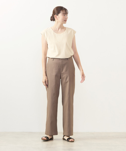 MELROSE claire(メルローズ クレール)の「【ツイルストレッチストレートパンツ】(その他パンツ・レディース・キャメル/ブラウン系その他/ライトグレー/ダークブラウン・2/3/4)」の5枚目の写真