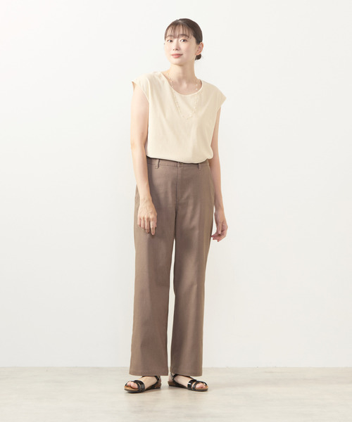 MELROSE claire(メルローズ クレール)の「【ツイルストレッチストレートパンツ】(その他パンツ・レディース・キャメル/ブラウン系その他/ライトグレー/ダークブラウン・2/3/4)」の7枚目の写真