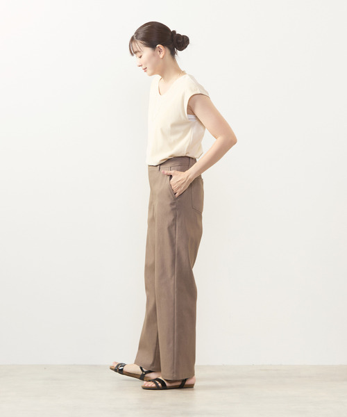 MELROSE claire(メルローズ クレール)の「【ツイルストレッチストレートパンツ】(その他パンツ・レディース・キャメル/ブラウン系その他/ライトグレー/ダークブラウン・2/3/4)」の11枚目の写真