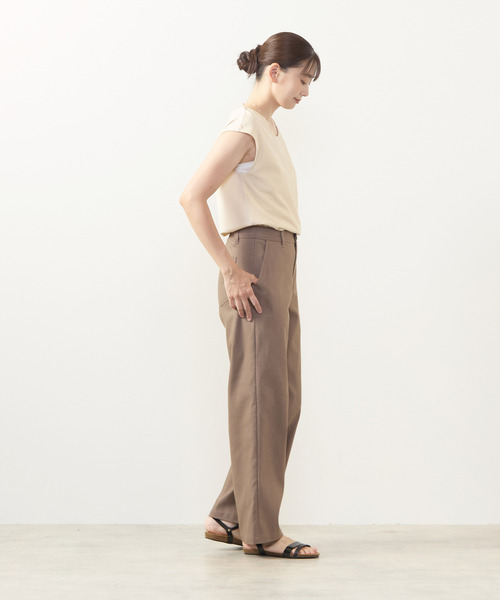 MELROSE claire(メルローズ クレール)の「【ツイルストレッチストレートパンツ】(その他パンツ・レディース・キャメル/ブラウン系その他/ライトグレー/ダークブラウン・2/3/4)」の15枚目の写真