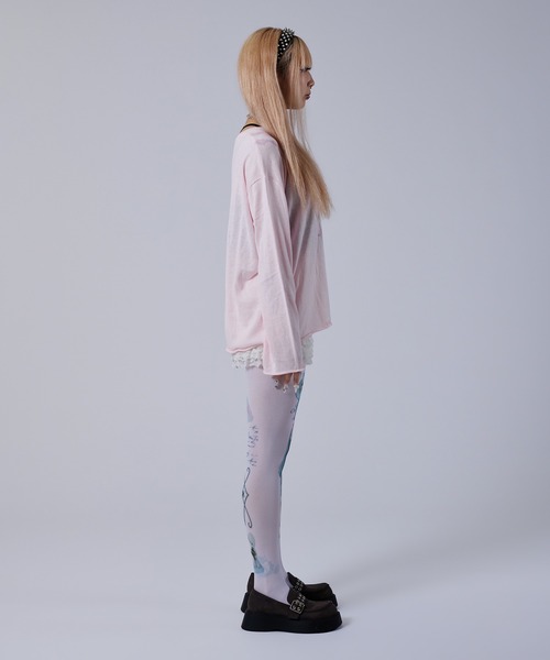 dollslutz(ドルズラッツ)の「【dollslutz】whimsical pony sheer knit /【ドルズラッツ】ウィムジカルポニーシアーニット(ニット/セーター・レディース・ピンク/ホワイト・FREE)」の12枚目の写真