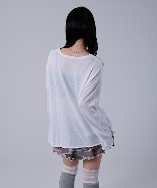 dollslutz(ドルズラッツ)の「【dollslutz】whimsical pony sheer knit /【ドルズラッツ】ウィムジカルポニーシアーニット(ニット/セーター・レディース・ピンク/ホワイト・FREE)」の20枚目の写真