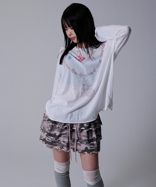 dollslutz(ドルズラッツ)の「【dollslutz】whimsical pony sheer knit /【ドルズラッツ】ウィムジカルポニーシアーニット(ニット/セーター・レディース・ピンク/ホワイト・FREE)」の18枚目の写真