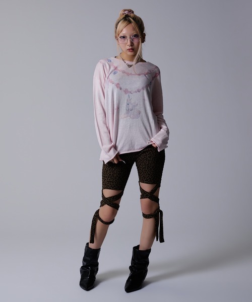 dollslutz(ドルズラッツ)の「【dollslutz】whimsical pony sheer knit /【ドルズラッツ】ウィムジカルポニーシアーニット(ニット/セーター・レディース・ピンク/ホワイト・FREE)」の16枚目の写真