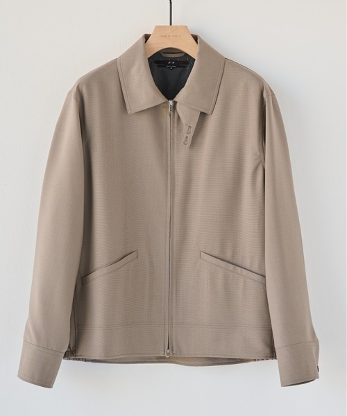 PUBLIC TOKYO(パブリックトウキョウ)の「【ZOZO限定26AW先行予約】High Daily Sports Jacket(ブルゾン・メンズ・ストライプ/ブラック/グレイッシュベージュ・S/M/L)」の2枚目の写真