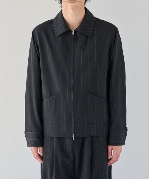 PUBLIC TOKYO(パブリックトウキョウ)の「【ZOZO限定26AW先行予約】High Daily Sports Jacket(ブルゾン・メンズ・ストライプ/ブラック/グレイッシュベージュ・S/M/L)」の11枚目の写真
