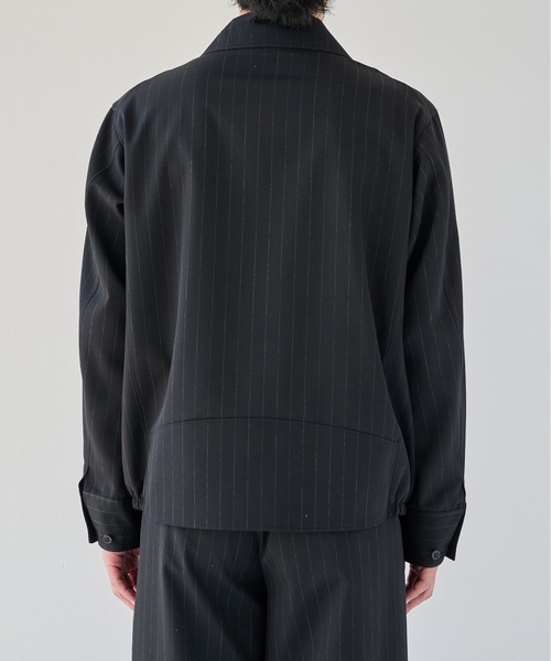 PUBLIC TOKYO(パブリックトウキョウ)の「【ZOZO限定26AW先行予約】High Daily Sports Jacket(ブルゾン・メンズ・ストライプ/ブラック/グレイッシュベージュ・S/M/L)」の13枚目の写真