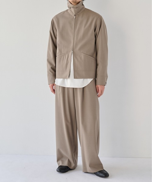 PUBLIC TOKYO(パブリックトウキョウ)の「【ZOZO限定26AW先行予約】High Daily Sports Jacket(ブルゾン・メンズ・ストライプ/ブラック/グレイッシュベージュ・S/M/L)」の9枚目の写真