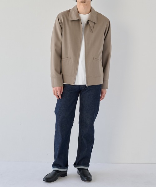 PUBLIC TOKYO(パブリックトウキョウ)の「【ZOZO限定26AW先行予約】High Daily Sports Jacket(ブルゾン・メンズ・ストライプ/ブラック/グレイッシュベージュ・S/M/L)」の7枚目の写真