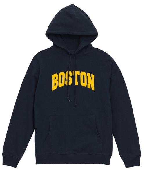 Ol' Basics（オールベーシックス）の「Ol' Basics（オール・ベーシックス） プルパーカー スウェット BOSTON ロゴ プリント 裏毛 トップス メンズ ユニセックス（パーカー・メンズ・モスグリーン/ネイビー/スミクロ/バーガンディー・M/L/XL）」の4枚目の写真