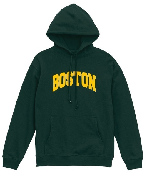 Ol' Basics（オールベーシックス）の「Ol' Basics（オール・ベーシックス） プルパーカー スウェット BOSTON ロゴ プリント 裏毛 トップス メンズ ユニセックス（パーカー・メンズ・モスグリーン/ネイビー/スミクロ/バーガンディー・M/L/XL）」の3枚目の写真