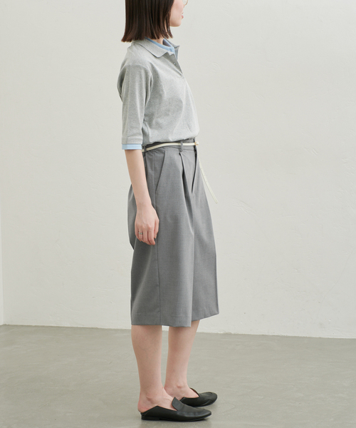 SLOBE IENA(スローブイエナ)の「《接触冷感/防シワ/追加》2WAY TRトロバミューダスラックス(その他パンツ・レディース・グレー/ブラウン・36/38)」の5枚目の写真