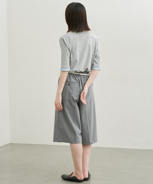 SLOBE IENA(スローブイエナ)の「《接触冷感/防シワ/追加》2WAY TRトロバミューダスラックス(その他パンツ・レディース・グレー/ブラウン・36/38)」の6枚目の写真